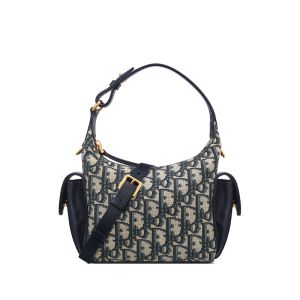 Mini D-Dream Bag In Oblique Jacquard Blue