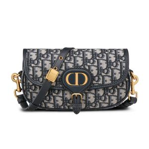 Dior Bobby East-West Bag In Oblique Motif Canvas Blue
