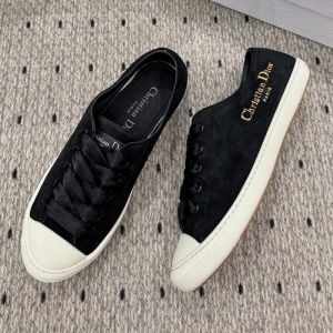 Dior Lucky Sneakers Women Satin Black