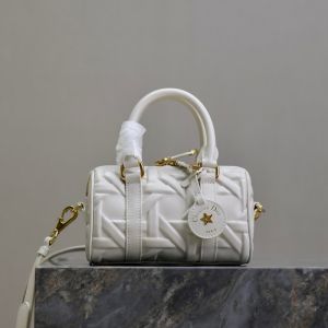 Dior Groove 17 Bag In Graphic Cannage Calfskin White