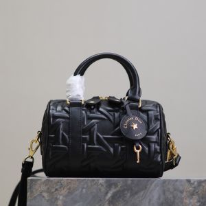 Dior Groove 20 Bag In Graphic Cannage Calfskin Black