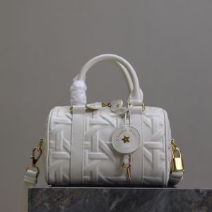 Dior Groove 20 Bag In Graphic Cannage Calfskin White