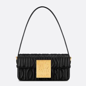 Miss Dior Flap Bag In Quilted Miss Dior Allover Calfskin Black