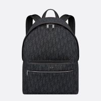Dior Rider Backpack In Oblique Jacquard Black