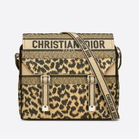 Diorcamp Messenger Bag In Mizza Embroidery Beige