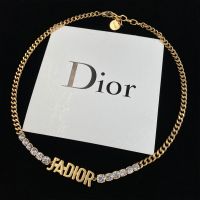J'Adior Necklace Antique Metal with Crystals Gold