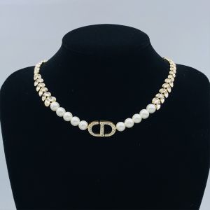 Dior 30 Montaigne Prestige Choker Metal with Resin Pearls and Marquise-cut Crystals Gold