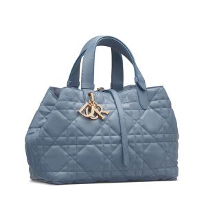 Dior Toujours Bag In Macrocannage Calfskin Blue