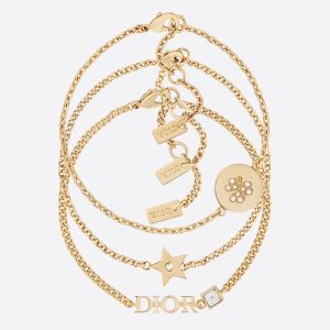 Diorevolution Bracelet Set Metal with Dior, Star and Clover Medallion Signatures Gold