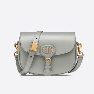 Medium Dior Bobby Bag In Box Calfskin Grey