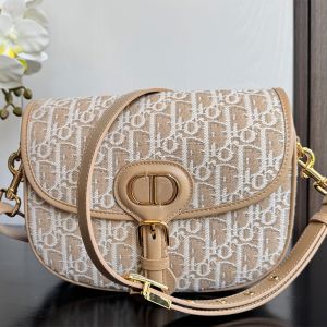 Medium Dior Bobby Bag In Oblique Jacquard Khaki