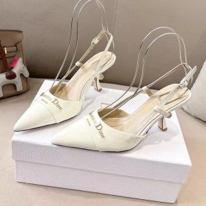 My Dior Slingback Pumps Women Patent Leather White