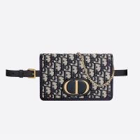 Dior 2-in-1 30 Montaigne Pouch In Oblique Jacquard Blue