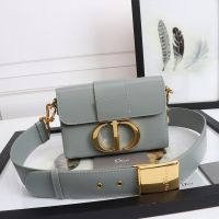 Dior 30 Montaigne Box Bag In Calfskin Grey