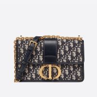 Dior 30 Montaigne Chain Bag In Oblique Motif Canvas Blue