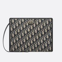 Dior 30 Montaigne Dea Pouch In Oblique Motif Canvas Blue