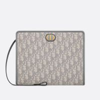 Dior 30 Montaigne Dea Pouch In Oblique Motif Canvas Grey
