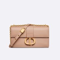 Dior 30 Montaigne East-West Bag With Chain In Calfskin Pink