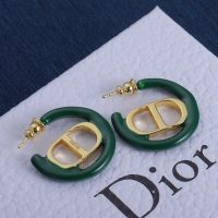 Dior 30 Montaigne Earrings Metal and Lacquer Gold/Green