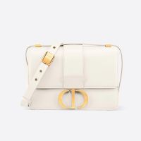 Dior 30 Montaigne Bag In Box Calfskin White