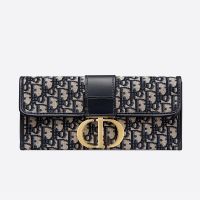 Dior 30 Montaigne Pouch Oblique Motif Canvas Blue