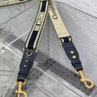 Dior Adjustable Shoulder Strap Christian Dior Motif Cotton Blue