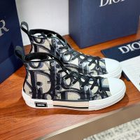 Dior B23 High-Top Sneakers Unisex Maxi Oblique Jacquard Blue