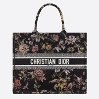Dior Book Tote Jardin Botanique Motif Canvas Black