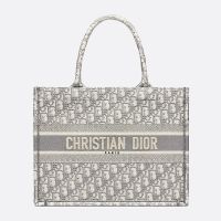 Dior Book Tote Oblique Motif Canvas Grey