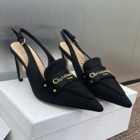 Dior Boy Slingback Pumps Women Technical Fabric Black