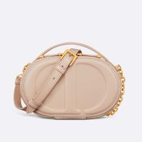 Dior CD Signature Oval Camera Bag Calfskin Apricot