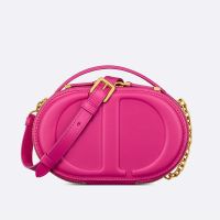 Dior CD Signature Oval Camera Bag Calfskin Rose