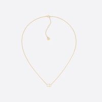 Dior Clair D Lune Necklace Metal with CD Signature Embellished Crystals Gold
