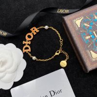 Diorevolution Bracelet Metal with Resin Pearls and DIOR Signature Embellished Transparent Resin Gold/Orange