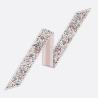 Dior Mitzah Twill In Butterfly Around the World Motif Silk Pink