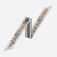 Dior Mitzah Twill In Jardin d'Hiver Motif Silk White