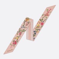 Dior Mitzah Twill Petites Fleurs Motif Silk Pink