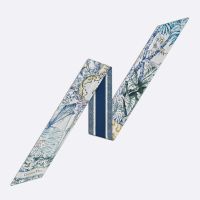 Dior Mitzah Twill Reve d'Infini Motif Silk Blue