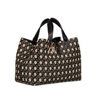 Dior Toujours Bag In Graphic Cannage Raffia Beige/Black