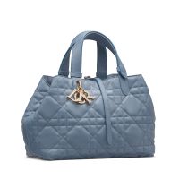 Dior Toujours Bag In Macrocannage Calfskin Blue