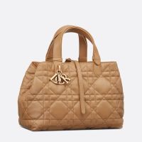 Dior Toujours Bag In Macrocannage Calfskin Brown