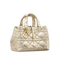 Dior Toujours Bag In Macrocannage Calfskin Gold