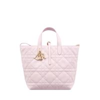 Dior Toujours Vertical Tote Bag In Macrocannage Calfskin Pink
