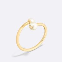 Dior Tribales Balloon Bangle Metal with Resin Pearls and CD Signature Gold