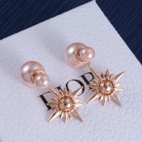 Dior Tribales Earrings Metal with Resin Pearls and Graphic Star Charms Rose Gold