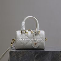 Dior Groove 17 Bag In Macrocannage Calfskin Apricot