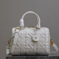 Dior Groove 25 Bag In Graphic Cannage Calfskin White