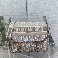 Medium Diorcamp Bag In Oblique Jacquard Grey
