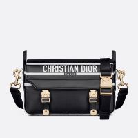 Small Diorcamp Messenger Smooth Leather Black