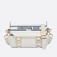 Small Diorcamp Messenger Smooth Leather White